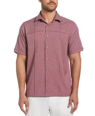 Two-Tone Cross Tuck Chambray Shirt (Hawthorn Rose) 