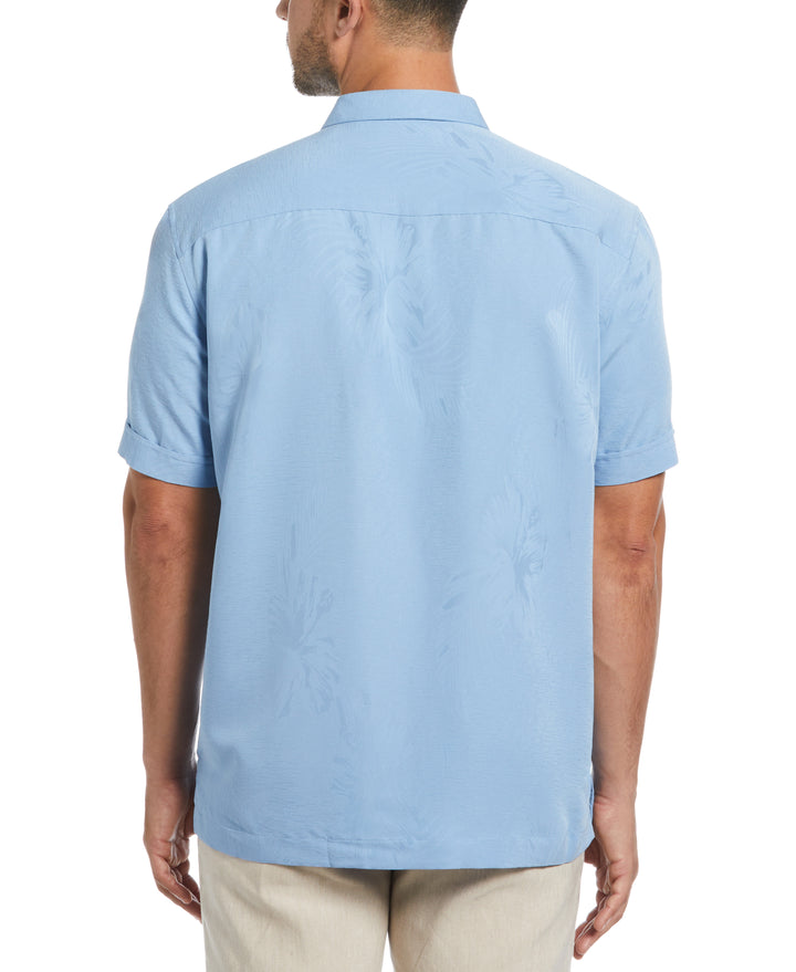 Two-Tone One Pocket Floral Print Shirt (Allure) 