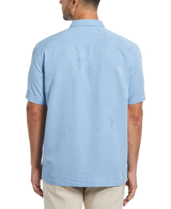 Two-Tone One Pocket Floral Print Shirt (Allure) 