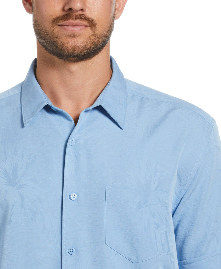 Two-Tone One Pocket Floral Print Shirt (Allure) 