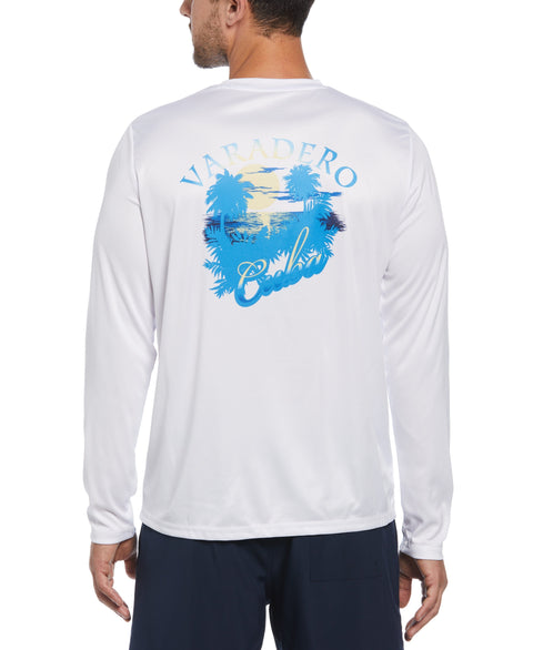 Varadero Cuba Print Sun Protection Shirt (Brilliant White) 