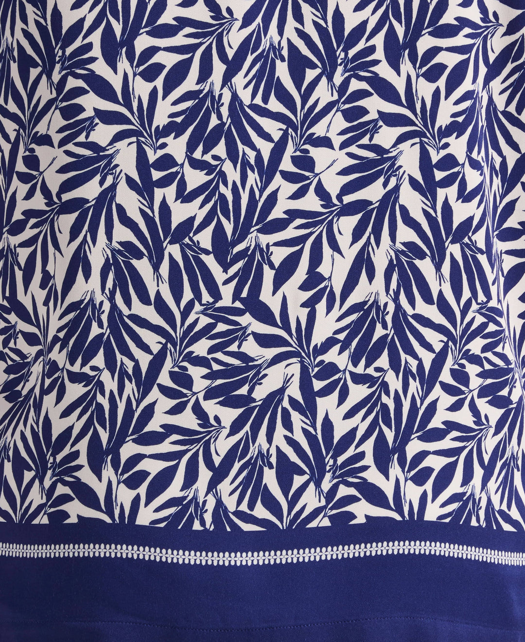 Viscose Twill Leaf Print Shirt (Bellwether Bl) 