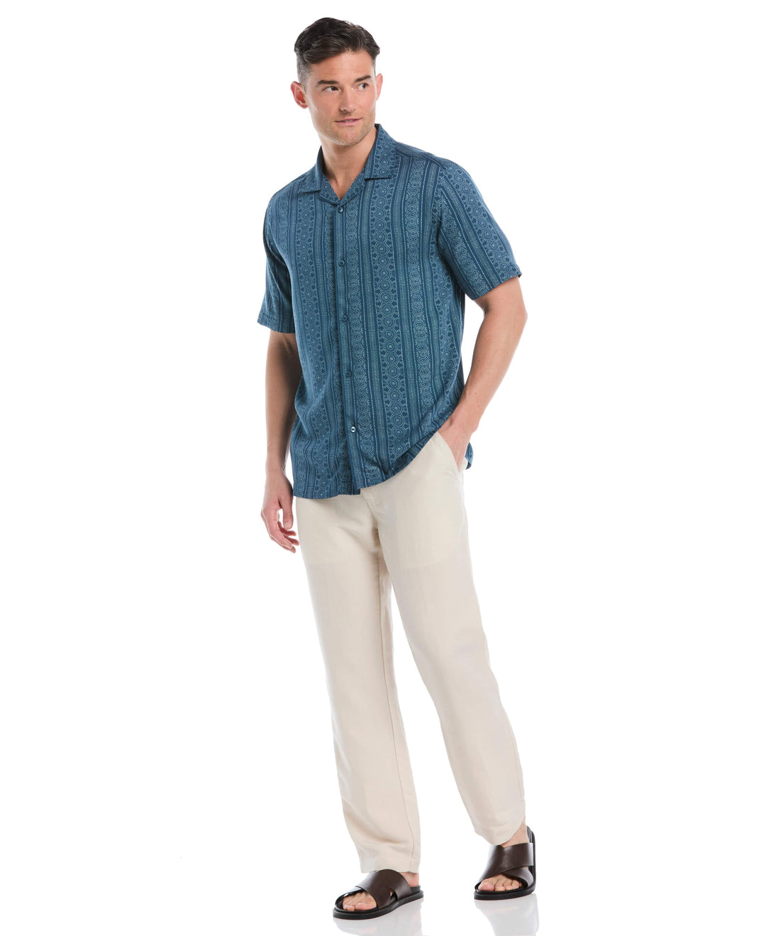 Viscose Twill Print Shirt (Deep Dive) 