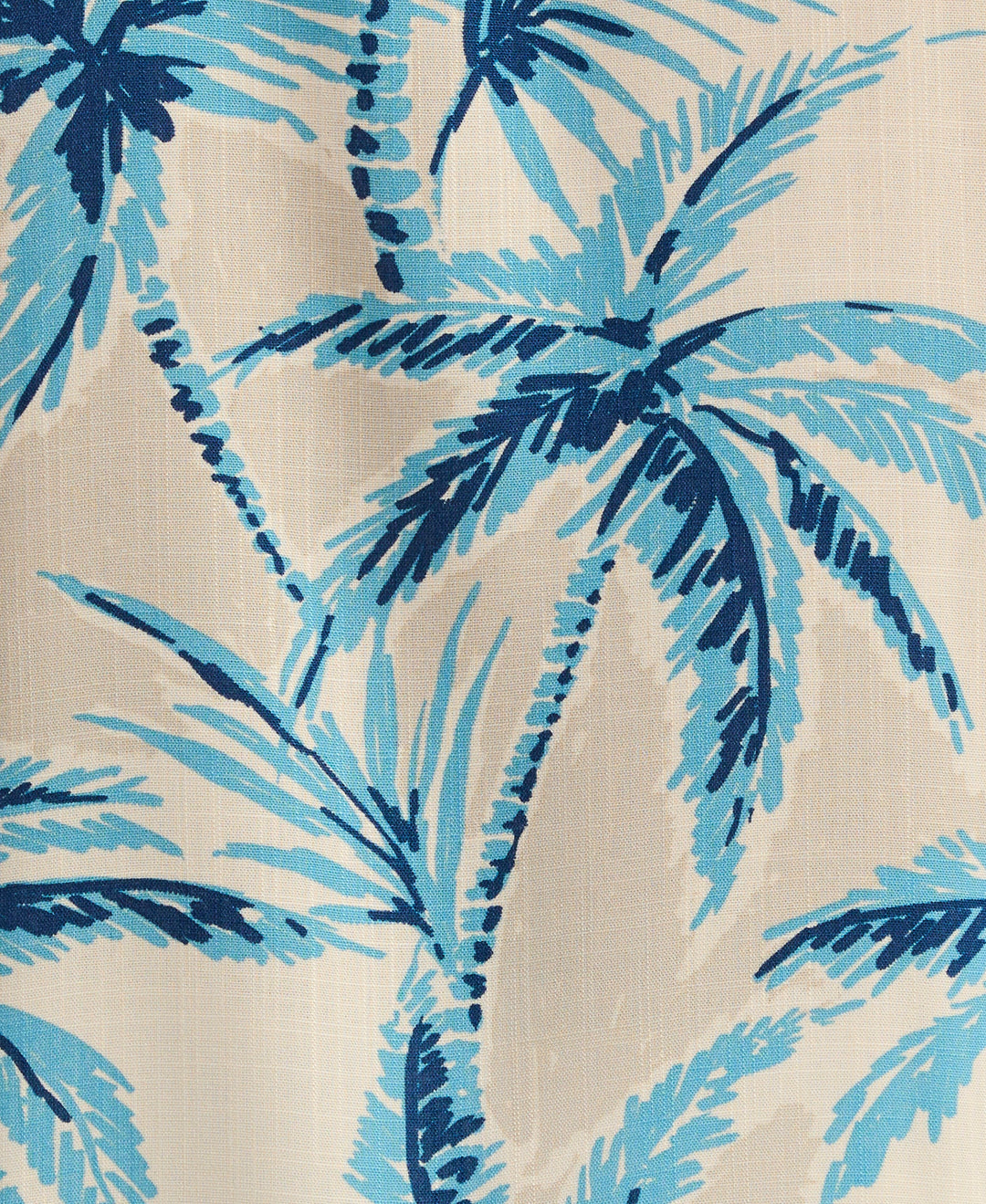 VISCOSE TWO-TONE PALM PRINT SHIRT (White Swan) 