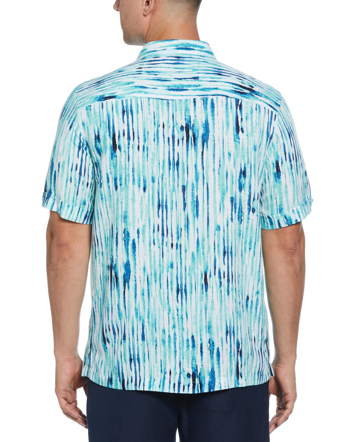 Watercolor Stripe Print Shirt (Bayou) 
