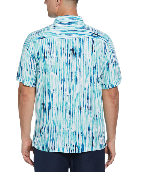 Watercolor Stripe Print Shirt (Bayou) 