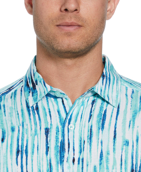 Watercolor Stripe Print Shirt (Bayou) 