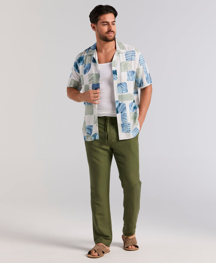 WATER COLOR TROPICAL SHIRT (Green Milieu) 