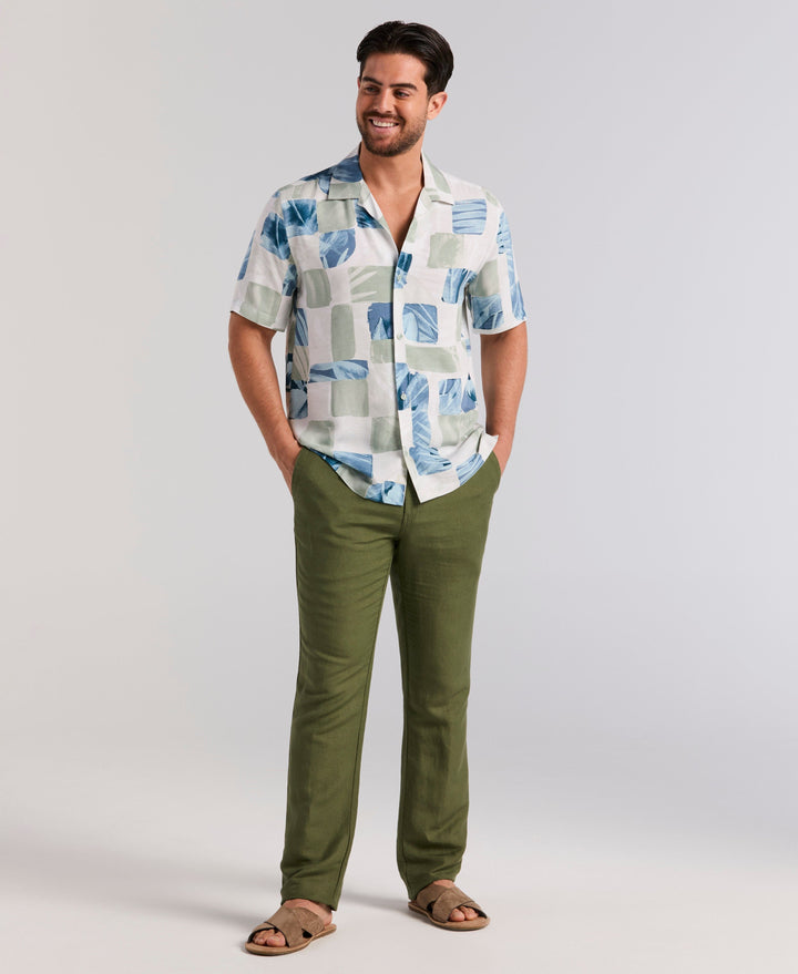 WATER COLOR TROPICAL SHIRT (Green Milieu) 