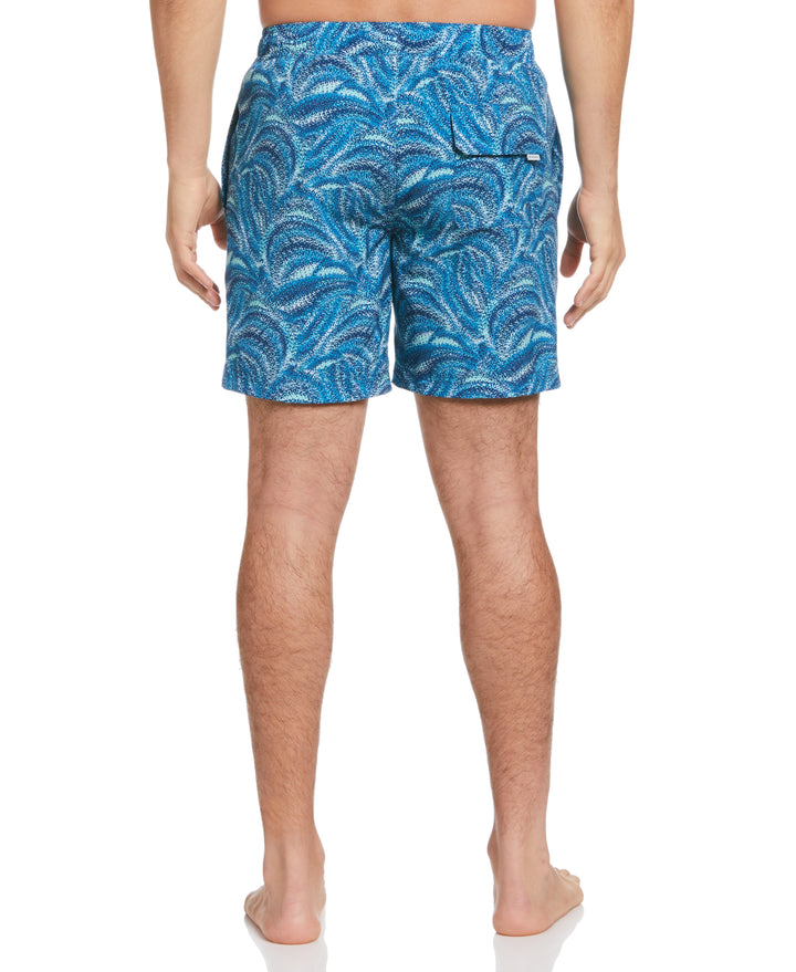 Wave Print 7" Swim Short (Mediterranian Blue) 