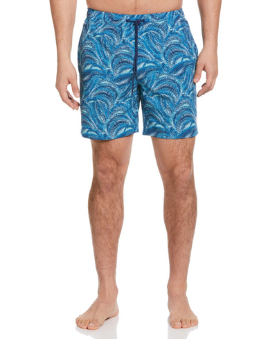 Wave Print 7" Swim Short (Mediterranian Blue) 