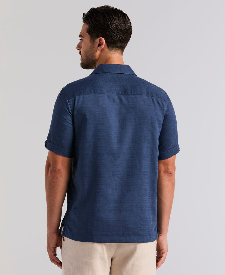 Window Dobby Camp Collar Shirt (Moonlit Ocean) 