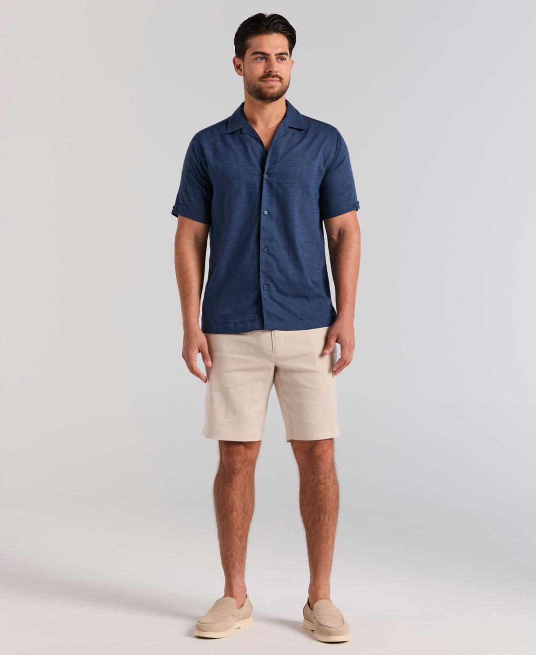 Window Dobby Camp Collar Shirt (Moonlit Ocean) 