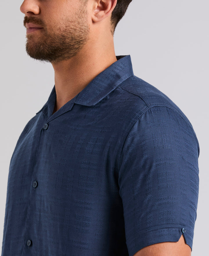 Window Dobby Camp Collar Shirt (Moonlit Ocean) 