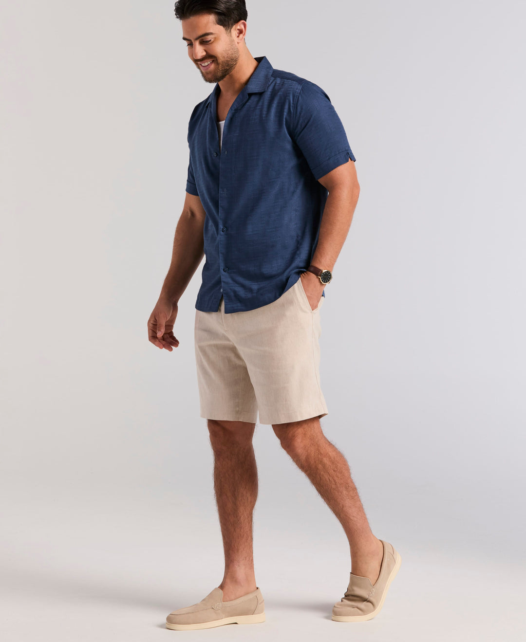 Window Dobby Camp Collar Shirt (Moonlit Ocean) 