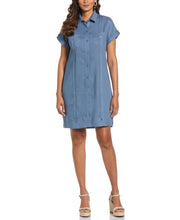 Linen Blend Guayabera Dress (Captains Blue) 