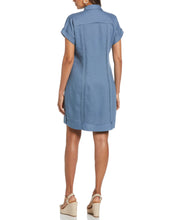 Linen Blend Guayabera Dress (Captains Blue) 