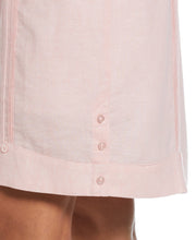 Linen Blend Guayabera Dress (Silver Pink) 