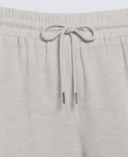 Cross Dyed Linen Blend Wide Leg Drawstring Pant (Natural) 