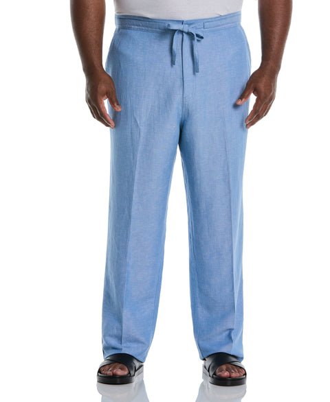 Big and Tall Linen Blend Core Drawstring Pant (Ashleigh Blue) 
