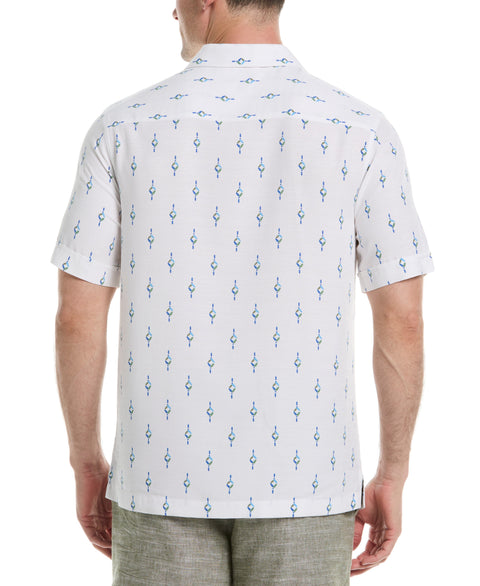 Retro Geometric Print Shirt (Brilliant White) 