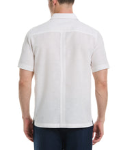 Linen Blend 4-Pocket Guayabera Shirt (Egret) 