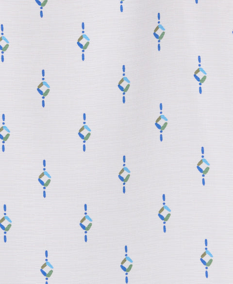 Retro Geometric Print Shirt (Brilliant White) 