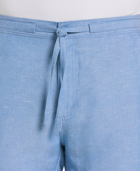 Linen Blend Core Drawstring Pant (Ashleigh Blue) 