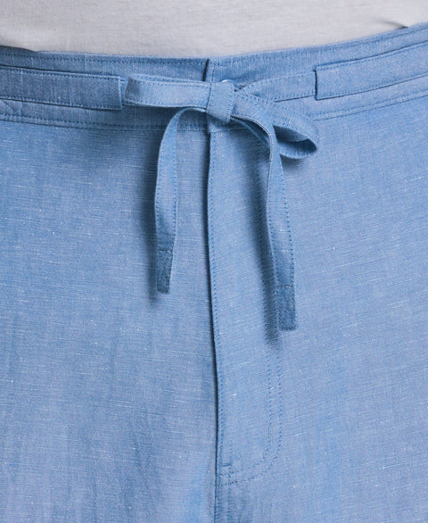 Big and Tall Linen Blend Core Drawstring Pant (Ashleigh Blue) 