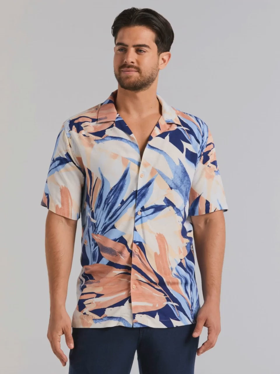 Remotion Video: Abstract Print Shirt Lookbook