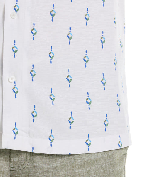 Retro Geometric Print Shirt (Brilliant White) 