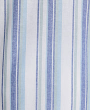 Big & Tall Linen Blend Striped Panel Shirt (Forget Me Not) 