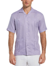 100% Linen Short Sleeve 4 Pocket Guayabera (Heirloom Lilac) 