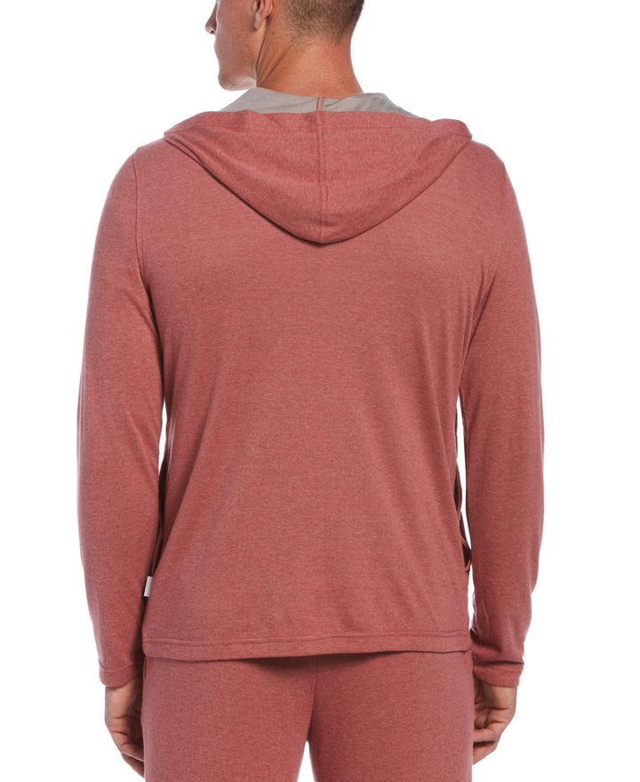 1/4 Zip Heather Knit Hoodie-Suit Separates-Cubavera