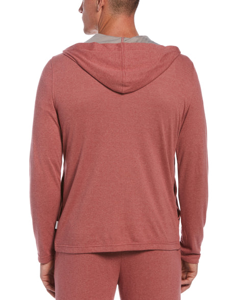 1/4 Zip Heather Knit Hoodie-Suit Separates-Cubavera