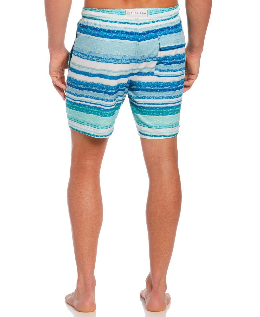 Abstract Ocean Print Swim Short-Shorts-Cubavera