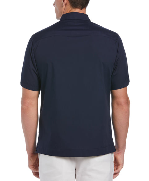 Camp Collar Embroidered Guayabera-Guayaberas-Cubavera
