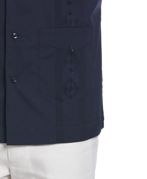 Camp Collar Embroidered Guayabera-Guayaberas-Cubavera