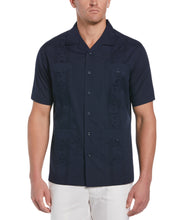 Camp Collar Embroidered Guayabera-Guayaberas-Dress Blues-XXL-Cubavera