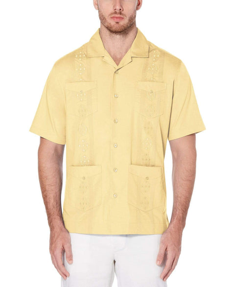 Camp Collar Embroidered Guayabera Sunlight / L