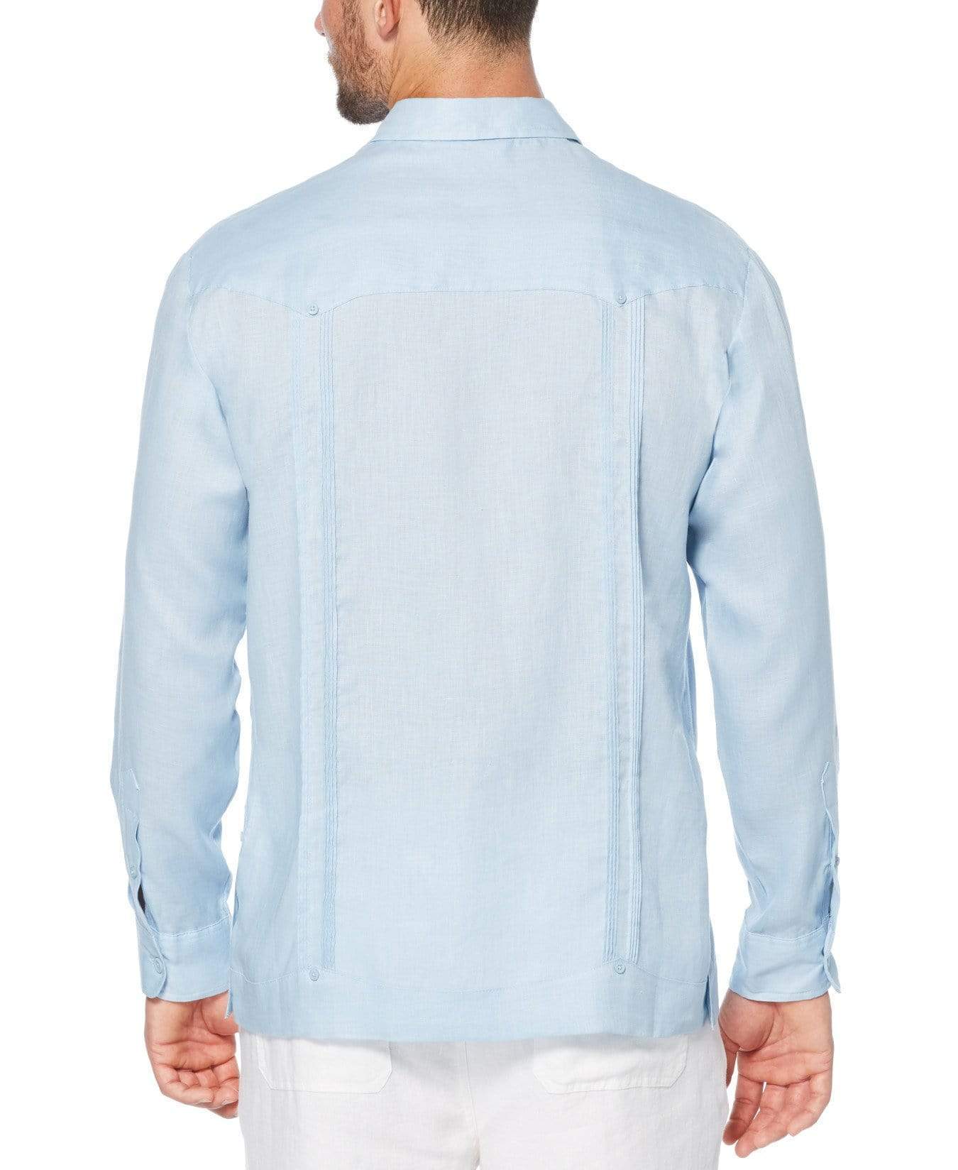 100% Linen Big & Tall Classic Guayabera Shirt - Long Sleeve | Cubavera