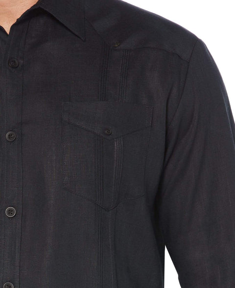 Big & Tall 100% Linen Long Sleeve 4 Pocket Guayabera
