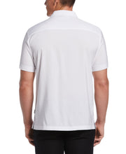Big & Tall Contrast Panel Camp Collar Shirt (Brilliant White) 
