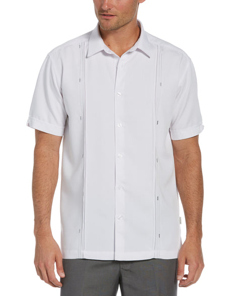 Big & Tall Embroidered Double Tuck Shirt (Bright White) 