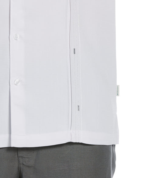 Big & Tall Embroidered Double Tuck Shirt (Bright White) 