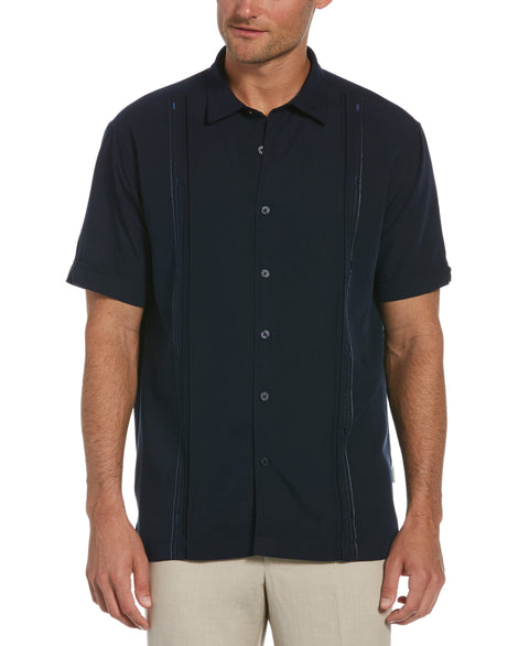 Big & Tall Embroidered Double Tuck Shirt (Navy Blazer) 