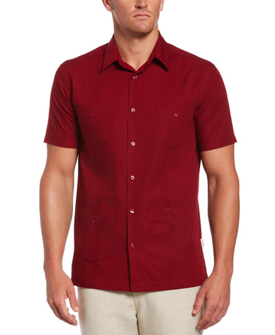 Four Pocket Guayabera Shirt (Biking Red) 