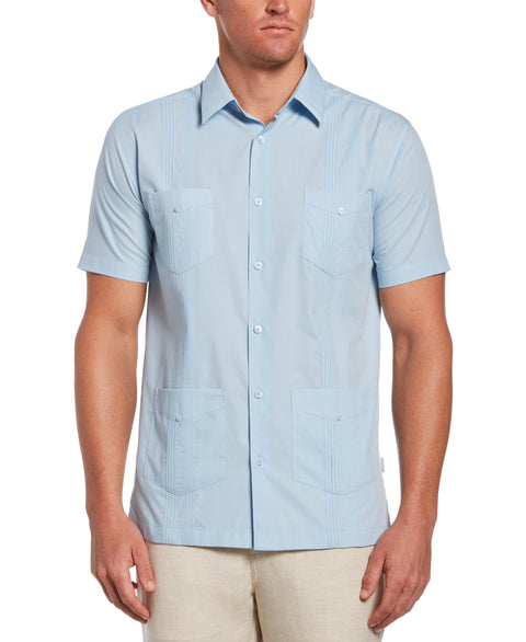 Four Pocket Guayabera Shirt (Cerulean) 