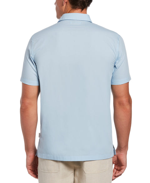 Four Pocket Guayabera Shirt (Cerulean) 
