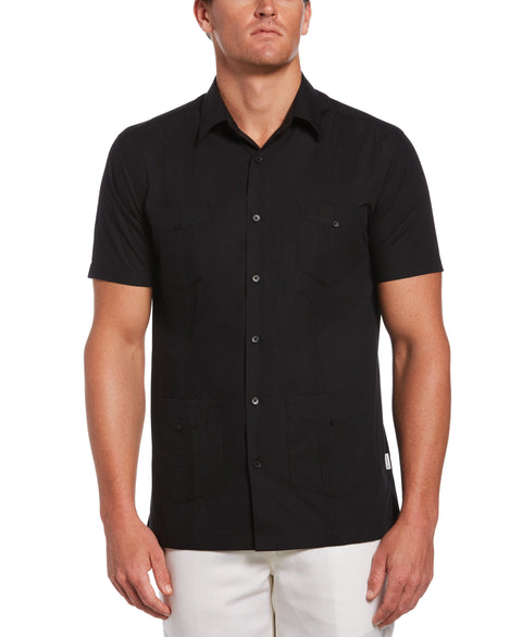 Four Pocket Guayabera Shirt (Jet Black) 